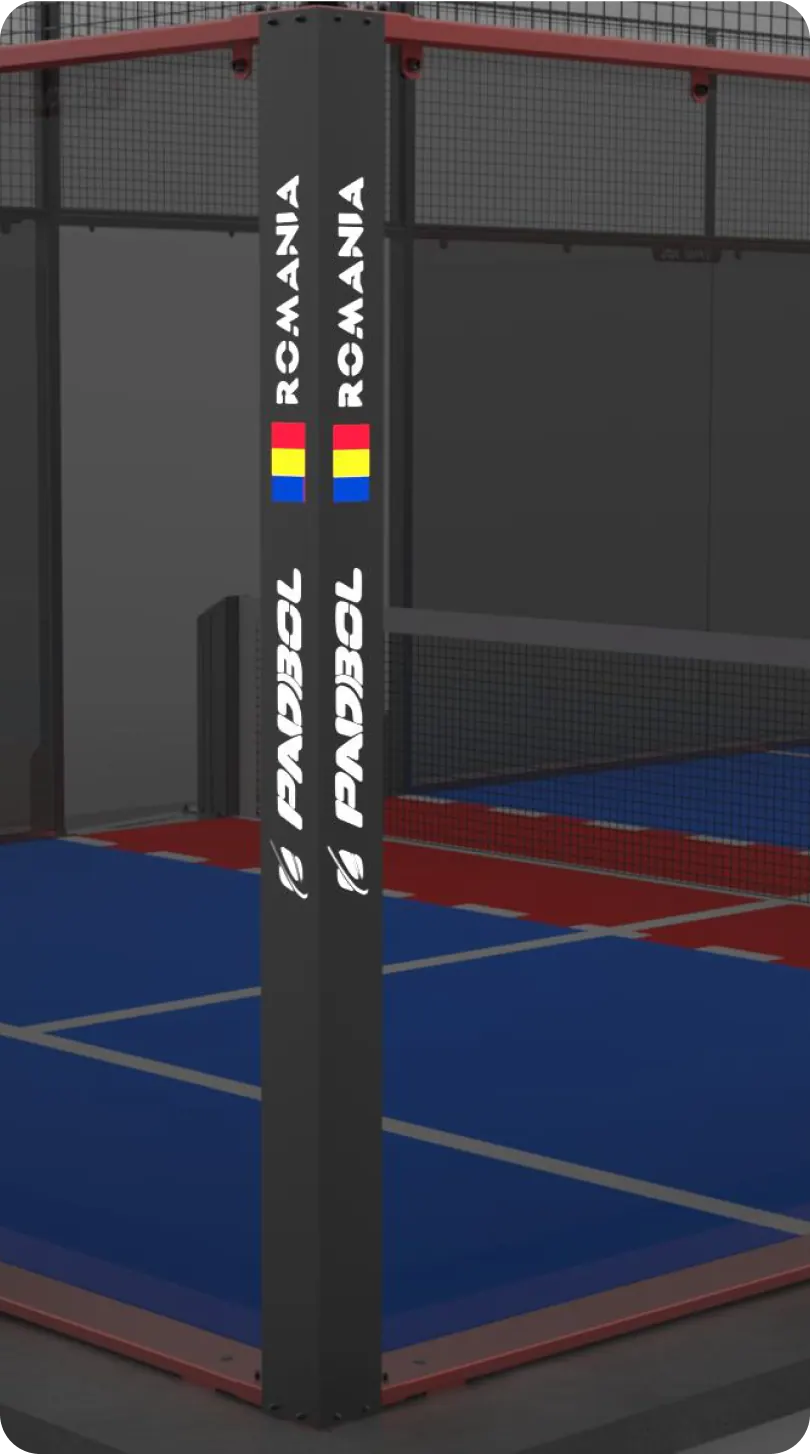 Esquinero personalizado de una cancha Padbol