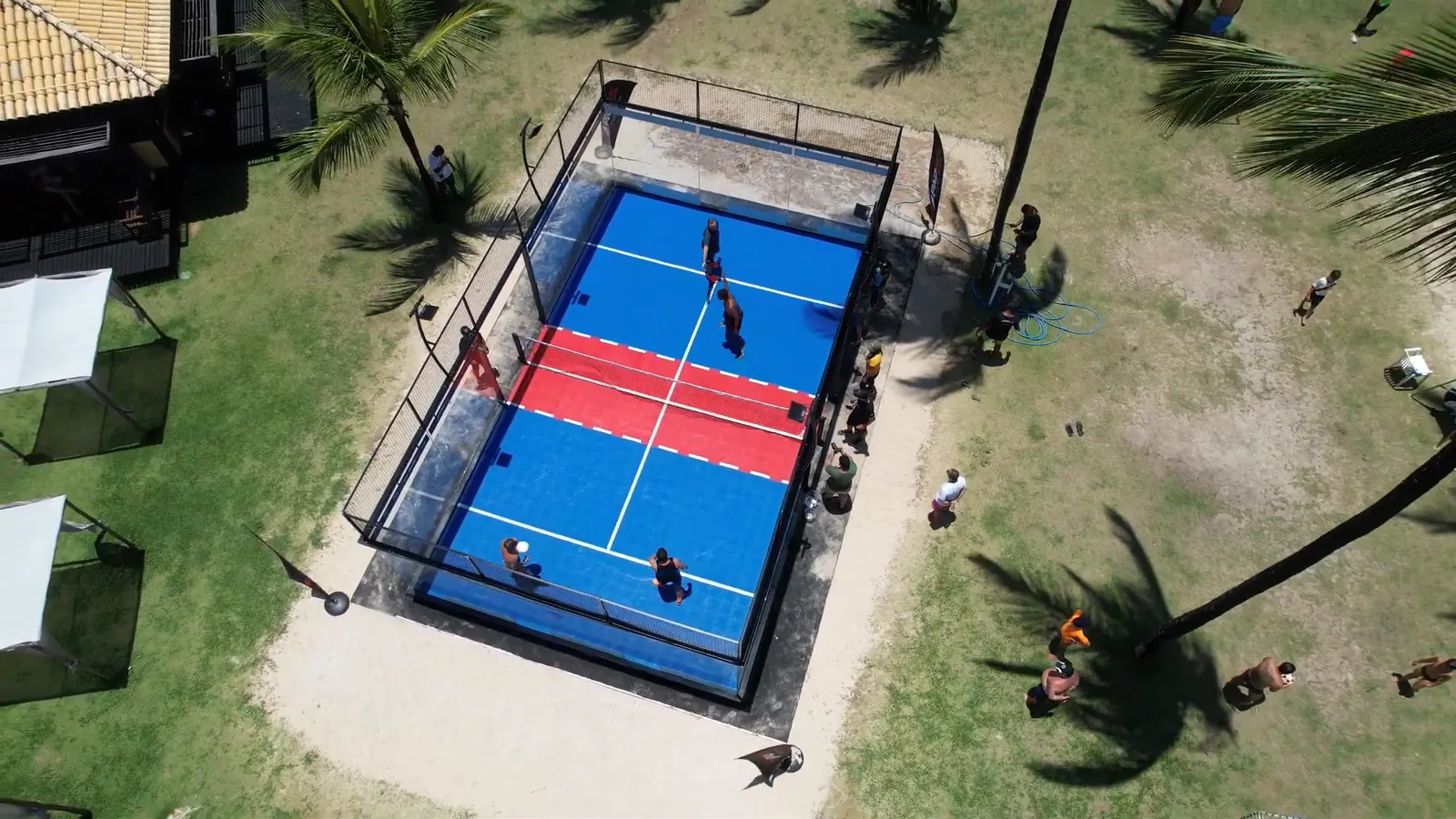 Cancha Padbol en Brasil vista desde el aire